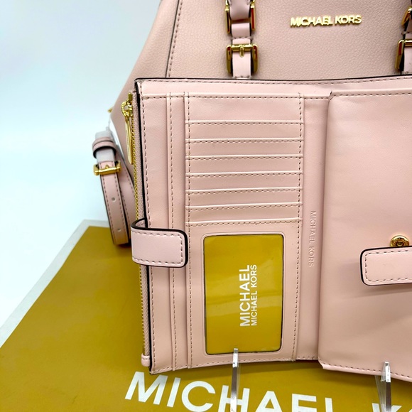 Michael Kors Charlotte Satchel & Double Zip Wallet - Picture 4 of 13